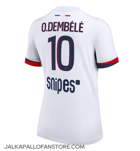 Paris Saint-Germain Ousmane Dembele #10 Vieraspaita Naisten 2025-26 Lyhythihainen Paris Saint-Germain Ousmane Dembele #10 Vieraspaita Naisten 2025-26 Lyhythihainen